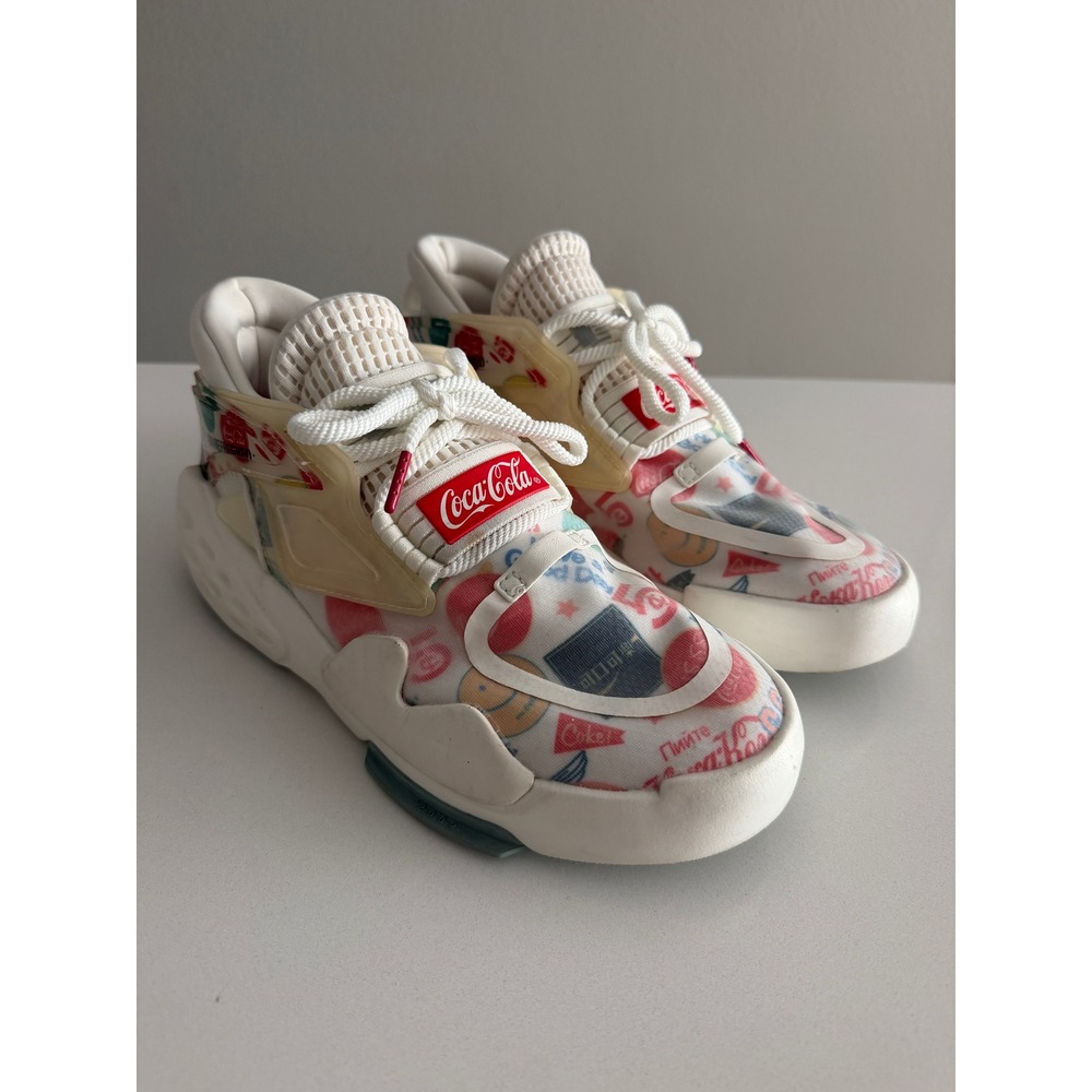 Anta Coca-Cola Sneakers Mens Size 9 White Graphic Print Low Top 11948088-11